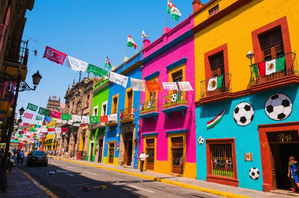 墨西哥特色街道与足球文化